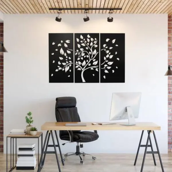 Metal_Wall_Art_for_Home_Decoration__|_Tree_(3_Piece)_|_Black