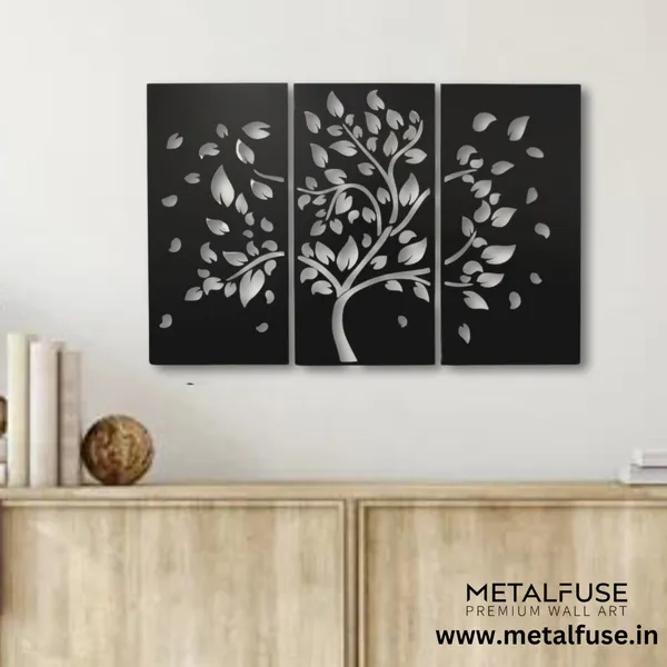 Metal_Wall_Art_for_Home_Decoration__|_Tree_(3_Piece)_|_Black
