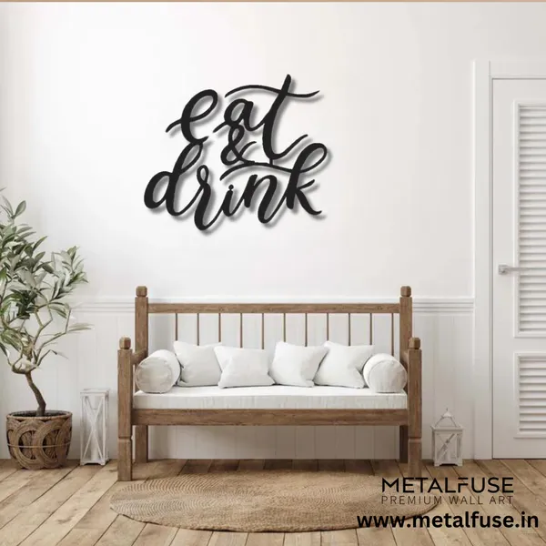 Metal_Wall_Art_for_Home_Decoration__|_Eat_&_Drink__|_Black