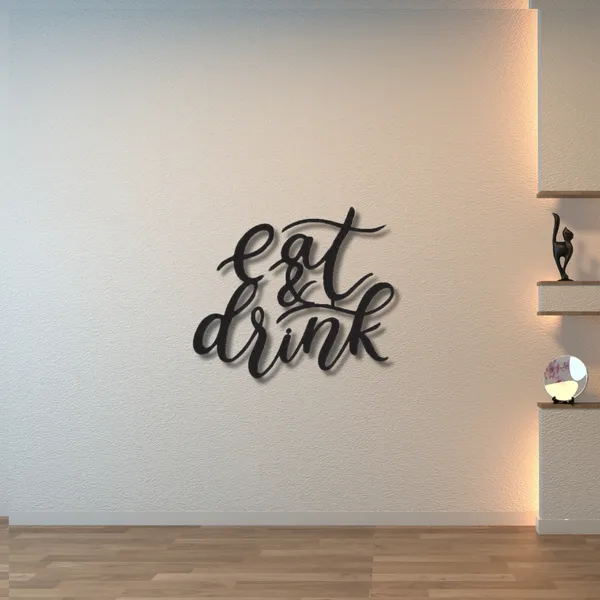 Metal_Wall_Art_for_Home_Decoration__|_Eat_&_Drink__|_Black