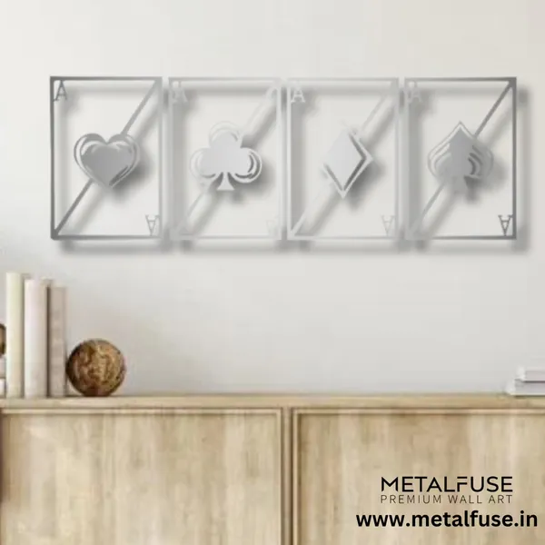 Metal_Wall_Art_for_Home_Decoration__|_Quad_Aces__|_Silver