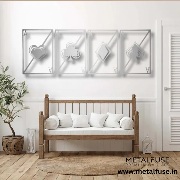 Metal_Wall_Art_for_Home_Decoration__|_Quad_Aces__|_Silver