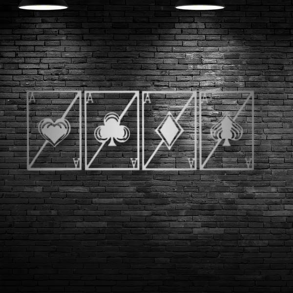 Metal_Wall_Art_for_Home_Decoration__|_Quad_Aces__|_Silver