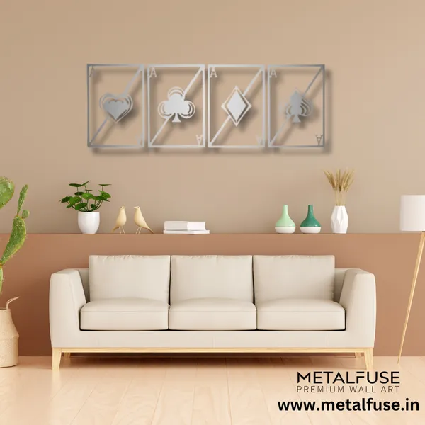 Metal_Wall_Art_for_Home_Decoration__|_Quad_Aces__|_Silver