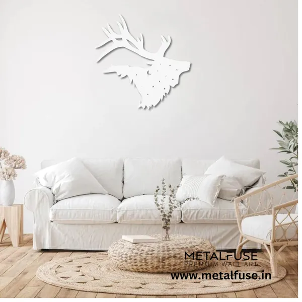 Metal_Wall_Art_for_Home_Decoration__|_Bull_Elk__|_White