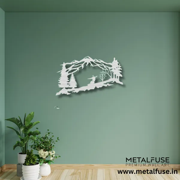 Metal_Wall_Art_for_Home_Decoration__|_Mountain_Snowboarder__|_Silver