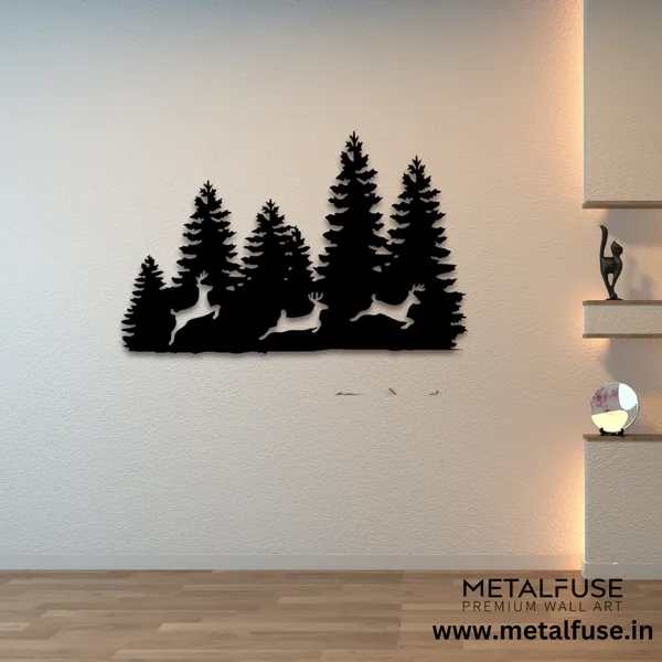 Metal_Wall_Art_for_Home_Decoration__|_Three_Forest_Deers__|_Black