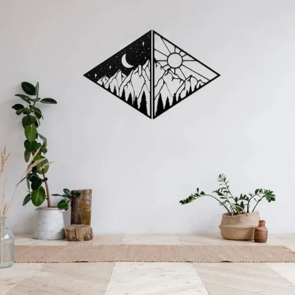 Wooden_Wall_Art_for_Home_Decoration__|_Day_&_Night_Mountains__|_Black