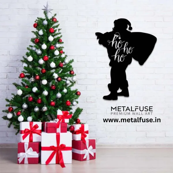 Wooden_Wall_Art_for_Home_Decoration__|_Ho_Ho_Ho_Santa_Claus__|_Black