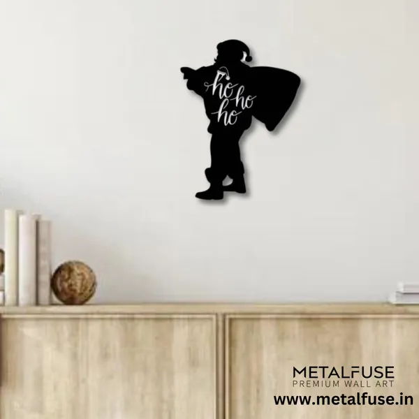 Wooden_Wall_Art_for_Home_Decoration__|_Ho_Ho_Ho_Santa_Claus__|_Black