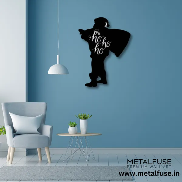 Wooden_Wall_Art_for_Home_Decoration__|_Ho_Ho_Ho_Santa_Claus__|_Black