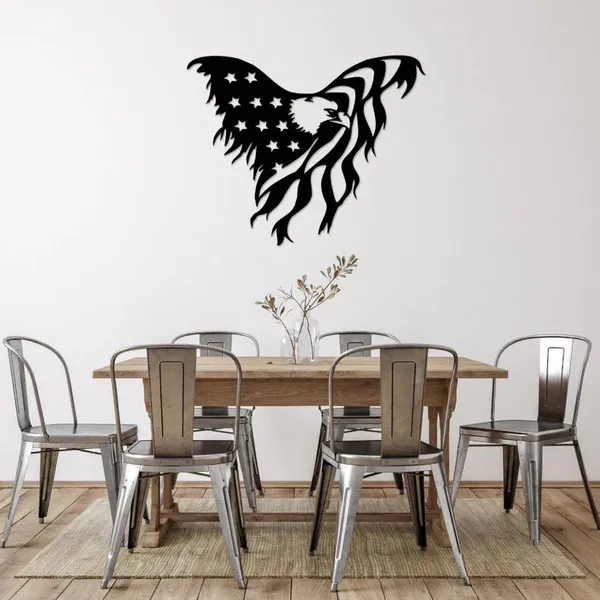Black_American_Flag_Eagle_-_Wood_Wall_Art