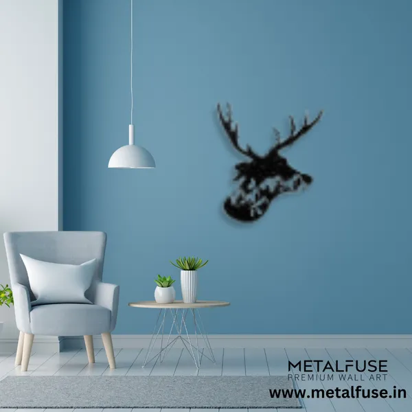 Wooden_Wall_Art_for_Home_Decoration__|_Deer_Head_Design__|_Black