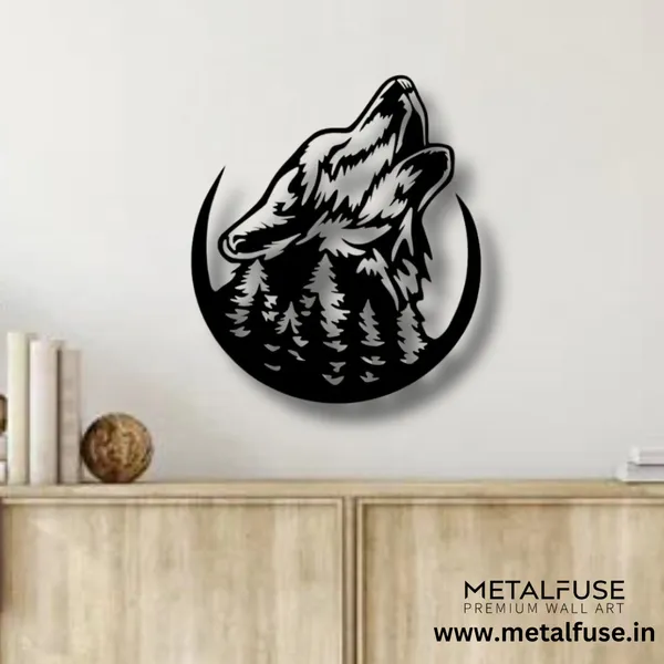 Black_Howling_Wolf_-_Wood_Wall_Art