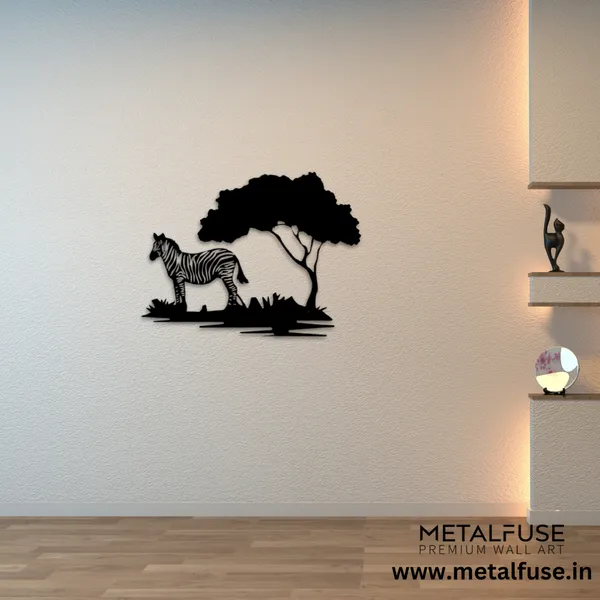 Metal_Wall_Art_for_Home_Decoration__|_Zebra_Tree__|_Black