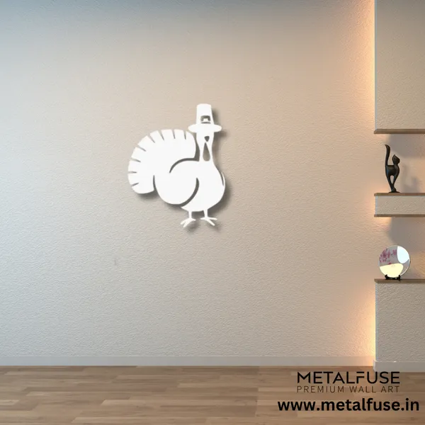 Metal_Wall_Art_for_Home_Decoration__|_Thanksgiving_Turkey__|_White