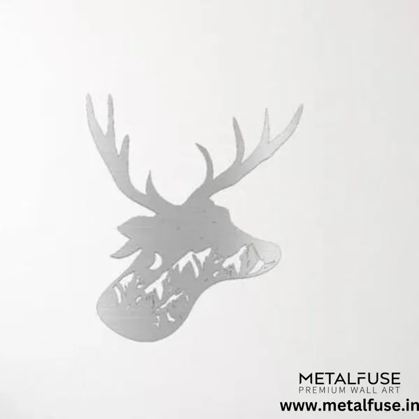 Metal_Wall_Art_for_Home_Decoration__|_Deer_Head_Design__|_Silver