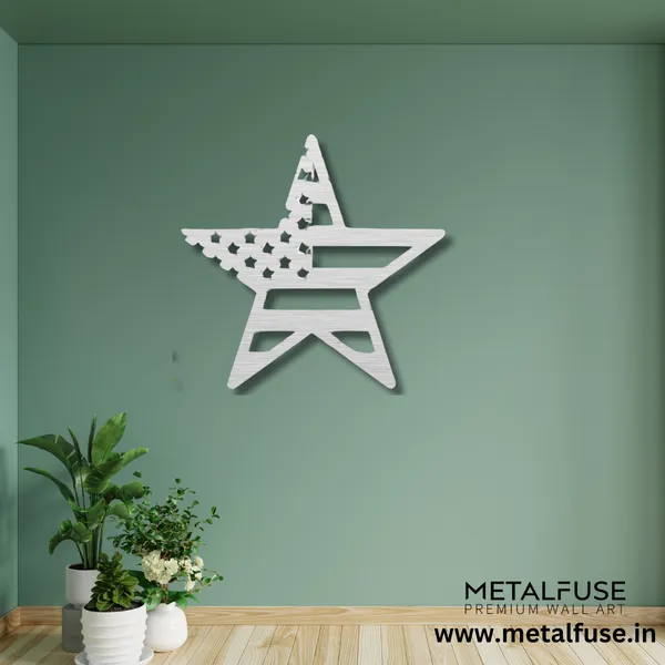 Metal_Wall_Art_for_Home_Decoration__|_American_Flag_Star__|_Silver