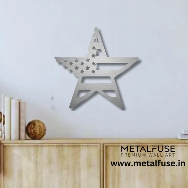 Metal_Wall_Art_for_Home_Decoration__|_American_Flag_Star__|_Silver