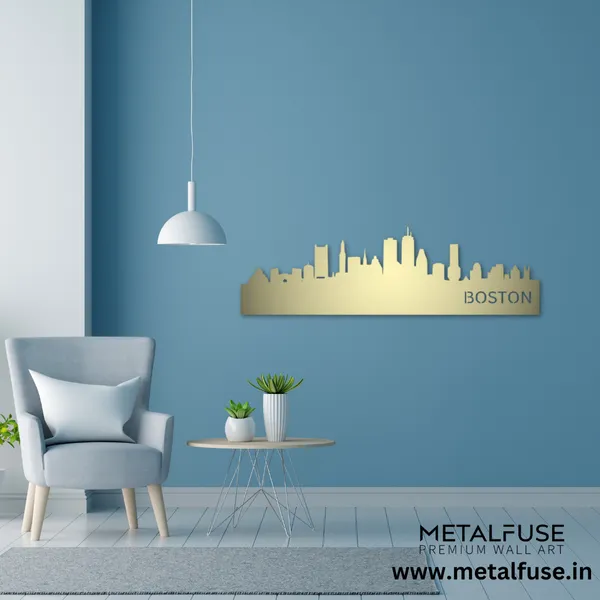 Metal_Wall_Art_for_Home_Decoration__|_Boston_Skyline__|_Gold