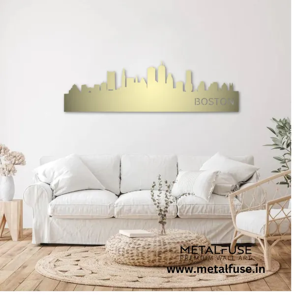 Metal_Wall_Art_for_Home_Decoration__|_Boston_Skyline__|_Gold