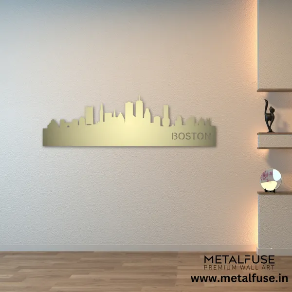Metal_Wall_Art_for_Home_Decoration__|_Boston_Skyline__|_Gold