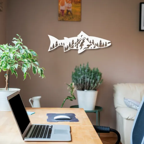 Metal_Wall_Art_for_Home_Decoration__|_Trout_Fish_Design__|_White