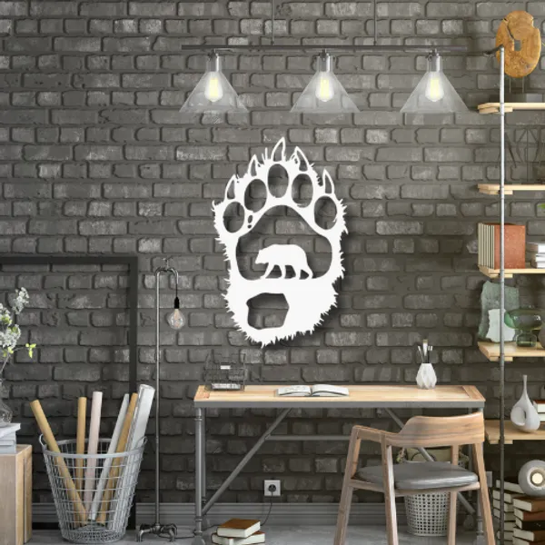Metal_Wall_Art_for_Home_Decoration__|_Bear_Paw__|_White