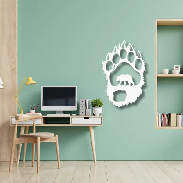 Metal_Wall_Art_for_Home_Decoration__|_Bear_Paw__|_White