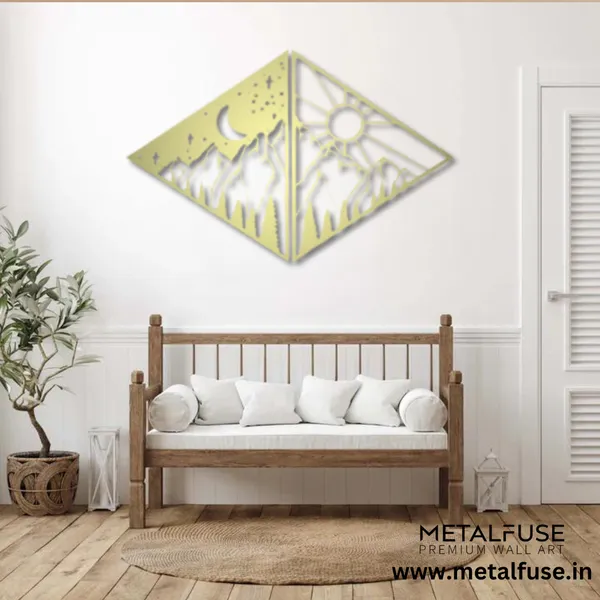 Metal_Wall_Art_for_Home_Decoration__|_Day_&_Night_Mountains__|_Gold