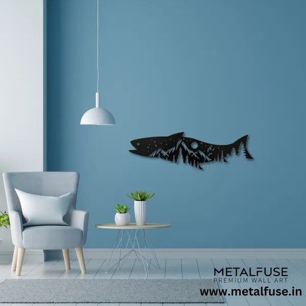 Metal_Wall_Art_for_Home_Decoration__|_Salmon_Fish_Design__|_Black