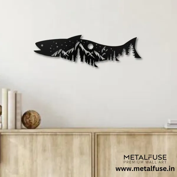 Metal_Wall_Art_for_Home_Decoration__|_Salmon_Fish_Design__|_Black