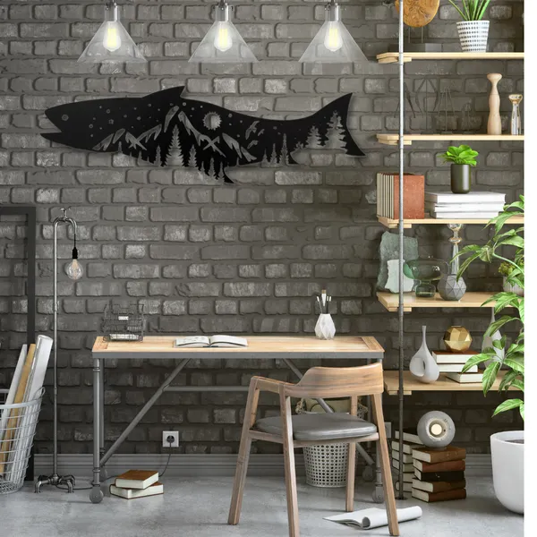 Metal_Wall_Art_for_Home_Decoration__|_Salmon_Fish_Design__|_Black