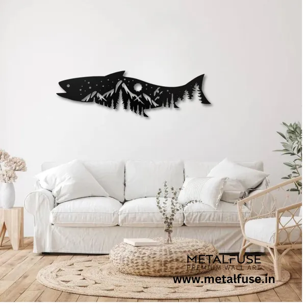 Metal_Wall_Art_for_Home_Decoration__|_Salmon_Fish_Design__|_Black