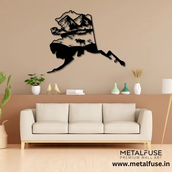 Metal_Wall_Art_for_Home_Decoration__|_Alaska_State_|_Black