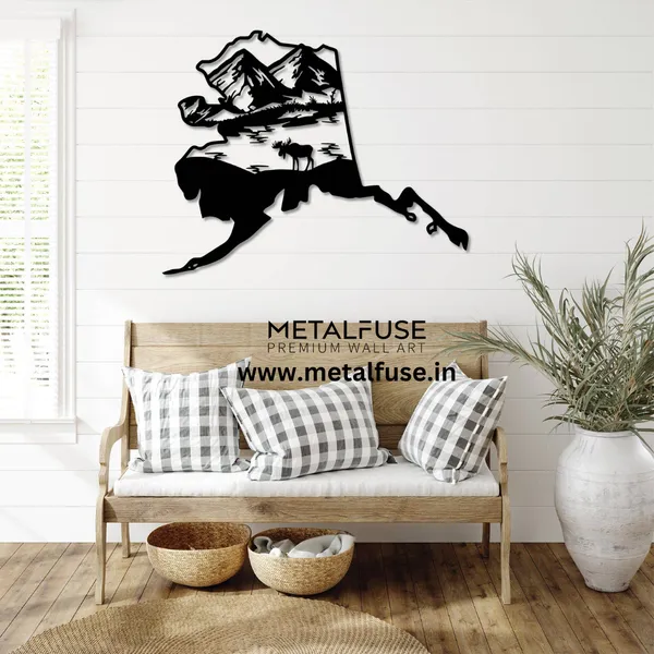 Metal_Wall_Art_for_Home_Decoration__|_Alaska_State_|_Black