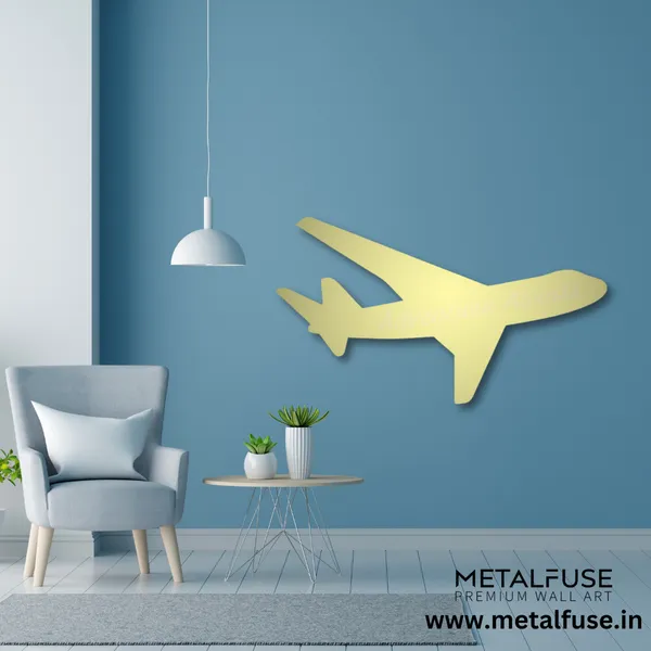 Metal_Wall_Art_for_Home_Decoration__|_Adventure_Awaits_Airplane__|_Gold
