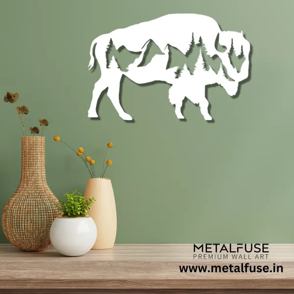Metal_Wall_Art_for_Home_Decoration__|_Buffalo__|_White