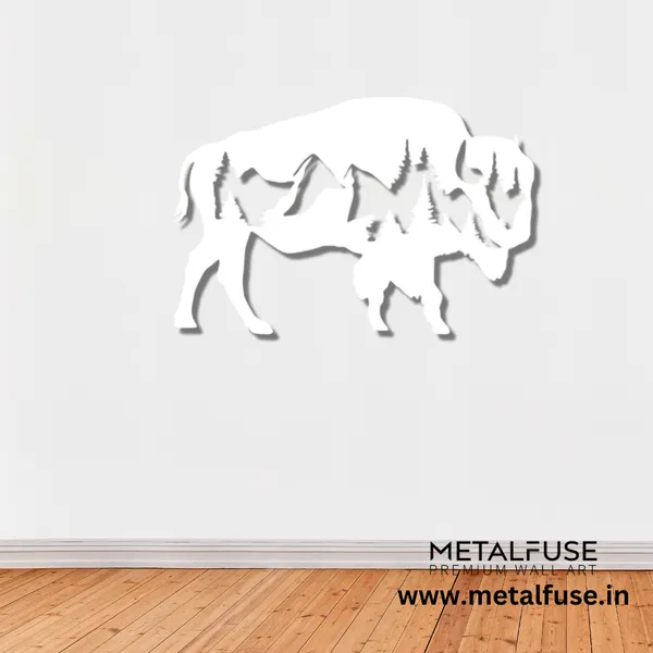 Metal_Wall_Art_for_Home_Decoration__|_Buffalo__|_White