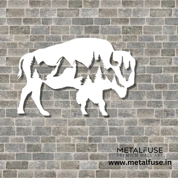 Metal_Wall_Art_for_Home_Decoration__|_Buffalo__|_White