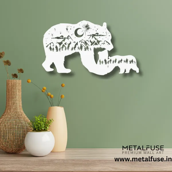 Metal_Wall_Art_for_Home_Decoration__|_Bear_Family__|_White