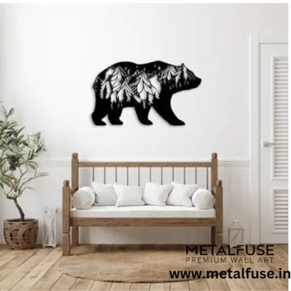 Metal_Wall_Art_for_Home_Decoration__|_Bear_Mountain__|_Black