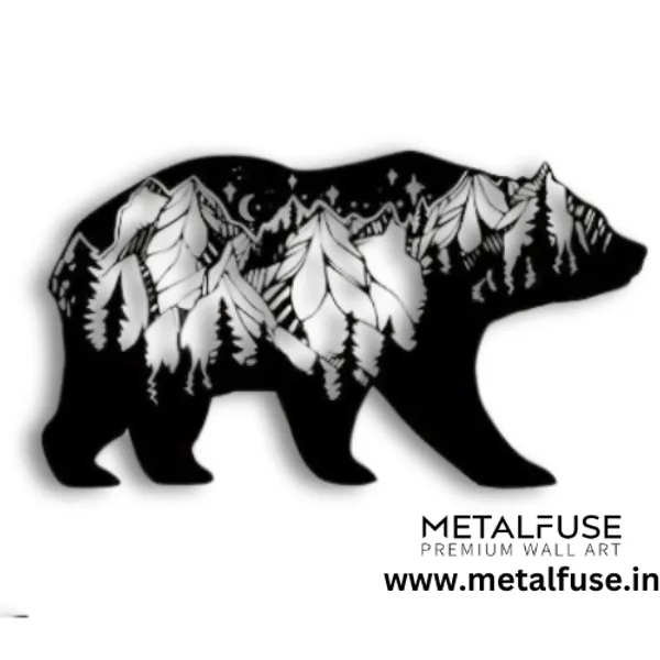 Metal_Wall_Art_for_Home_Decoration__|_Bear_Mountain__|_Black