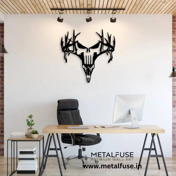 Metal_Wall_Art_for_Home_Decoration__|_Deer_Punisher__|_Black
