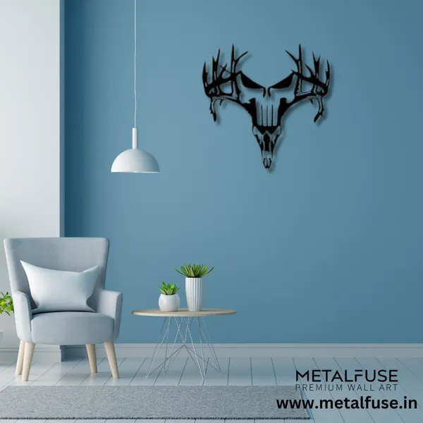 Metal_Wall_Art_for_Home_Decoration__|_Deer_Punisher__|_Black