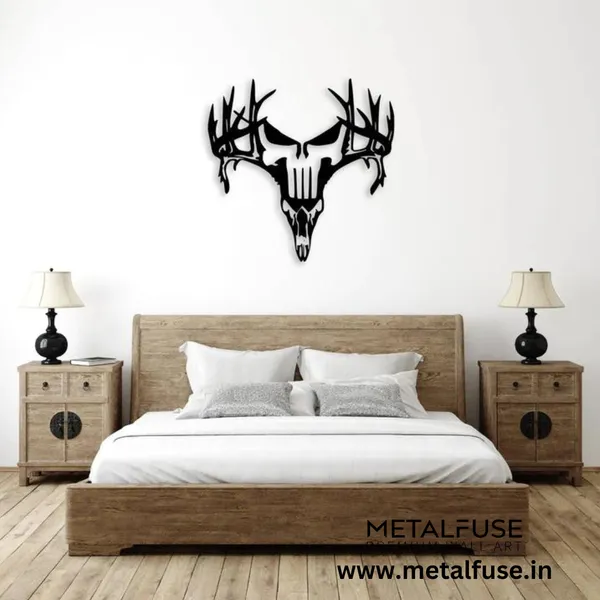 Metal_Wall_Art_for_Home_Decoration__|_Deer_Punisher__|_Black