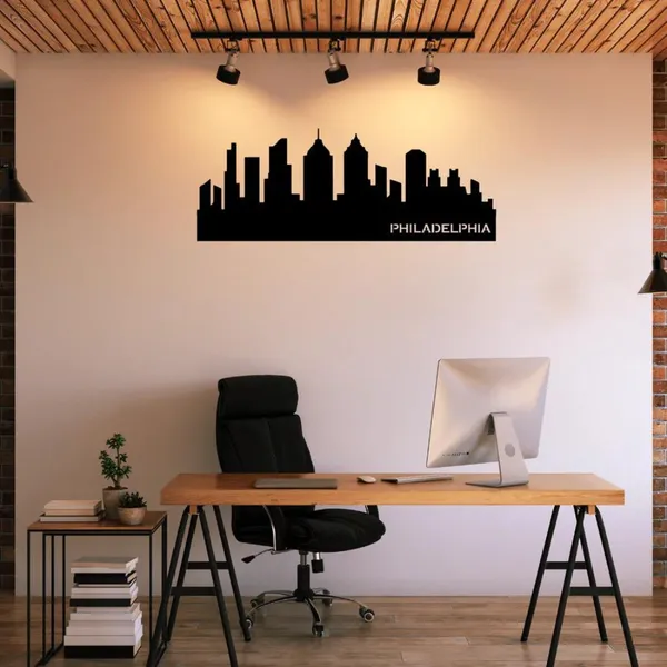 Metal_Wall_Art_for_Home_Decoration__|_Philadelphia_Skyline__|_Black