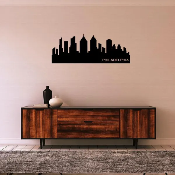 Metal_Wall_Art_for_Home_Decoration__|_Philadelphia_Skyline__|_Black