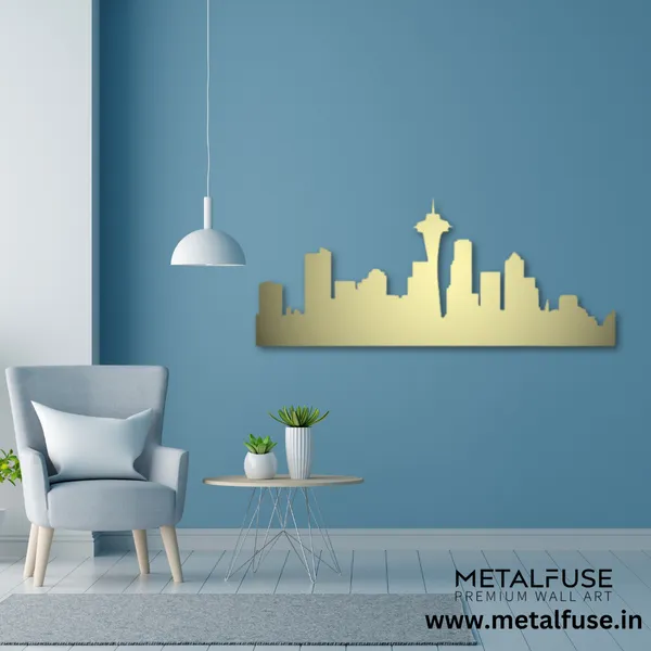 Metal_Wall_Art_for_Home_Decoration__|_Seattle_Skyline__|_Gold