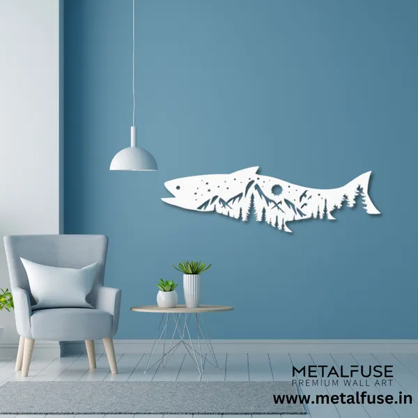 Metal_Wall_Art_for_Home_Decoration__|_Salmon_Fish_Design__|_White